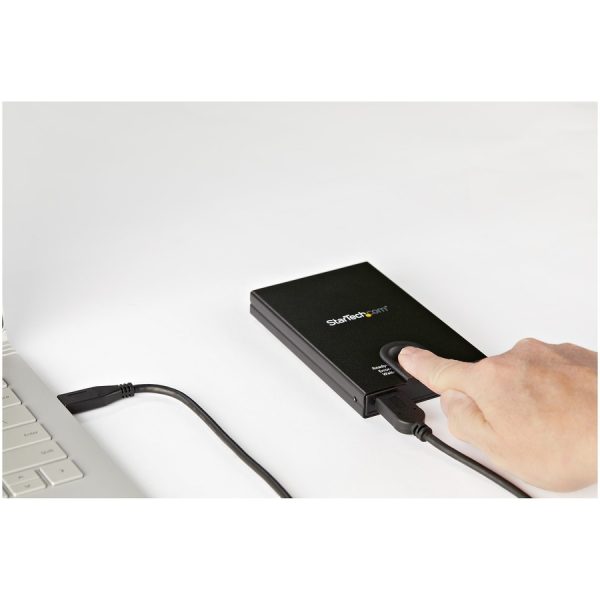 StarTech.com Biometric Enclosure - 256-bit AES Encrypted USB 3.0 External Hard Drive Enclosure 2.5" SATA HDD/SSD - Fingerprint & Password - Image 6