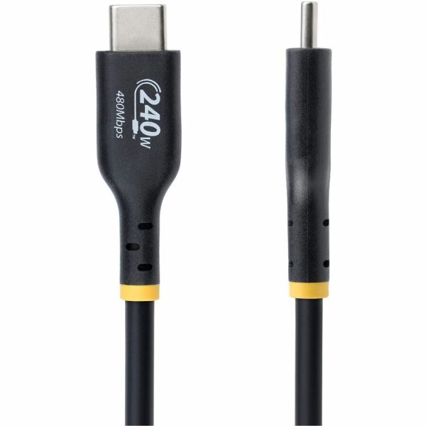 StarTech.com 6ft USB-C Charging Cable, USB-IF Certified USB C Cable, 240W PD EPR, USB 2.0 Type-C Laptop Charger Cord, TPE Jacket, M/M - Image 3