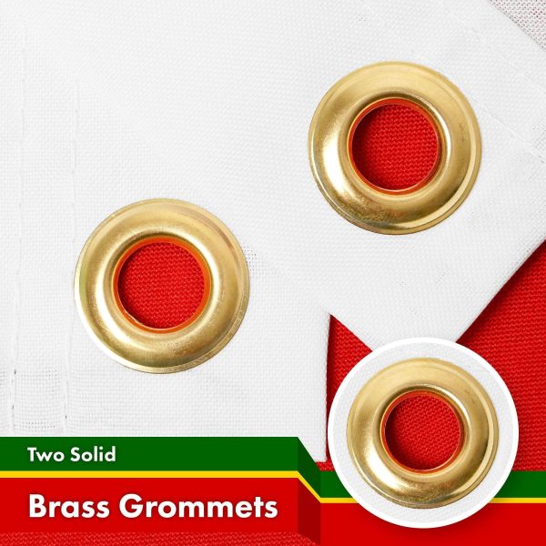 G128 5 Pack: Zimbabwe Zimbabwean Flag | 3x5 Ft | LiteWeave Pro Series Printed 150D Poly | Country Flag, Indoor/Outdoor, Vibrant Colors, Brass Grommets, Thicker and More Durable Than 100D 75D Polyester - Image 2