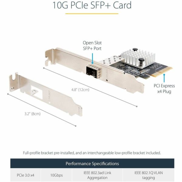 StarTech.com 10G PCIe SFP+ Card, Single SFP+ Port Network Adapter, Open SFP+ for MSA-Compliant Modules/Cables, 10 Gigabit PCIe NIC Card - Image 2