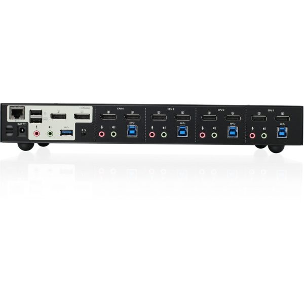 IOGEAR 4-Port 4K Dual View DisplayPort KVMP with USB 3.0 Hub and Audio (TAA) - Image 4