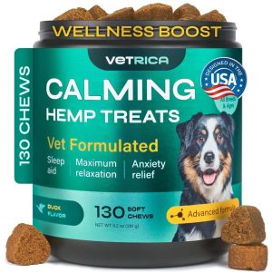 Hemp Calming Chews for Dog Anxiety Relief   Calming Treats for Dogs Stress Separation Anxiety Relief Storms   Hemp Seed Oil Calming Chews for Dogs   Dog Calming Treats for Anxiety Relief