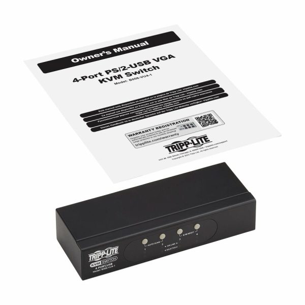 Eaton Tripp Lite Series 4-Port VGA KVM Switch for USB or PS/2 Keyboard/Mouse, TAA - Image 2