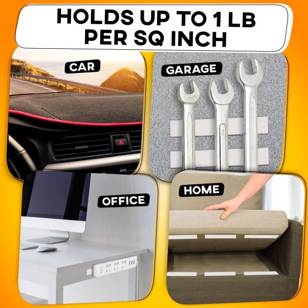 Hook and Loop Tape Roll with Heavy Duty Adhesive Industrial Strength Easy to Cut Strong Hook and Loop Strips with Sticky Back White 1 Inch * 30 Feet - Image 7