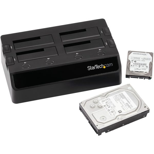 StarTech.com 4-Bay USB 3.0 to SATA Hard Drive Docking Station, 2.5/3.5" SATA III (6Gbps) SSD/HDD Dock, USB Hard Drive Bay, Top-Loading - Image 4