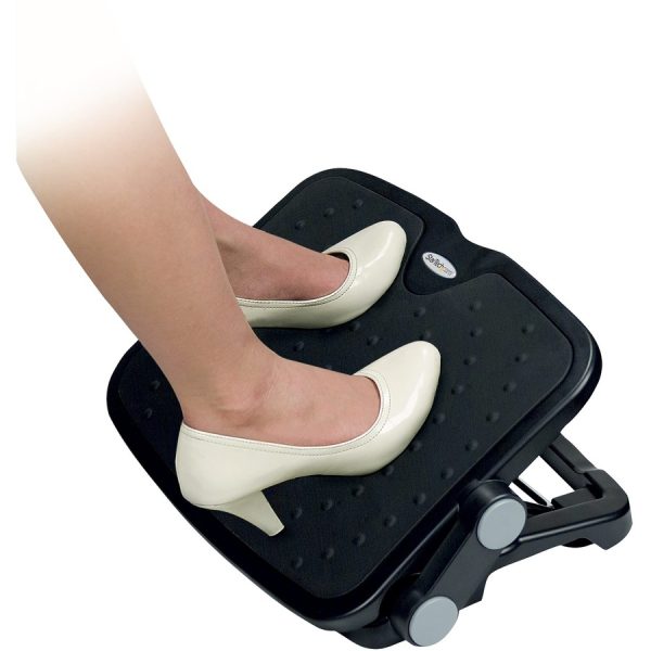 StarTech.com Adjustable Under Desk Foot Rest - Ergonomic Footrest - Large 18x14in - Office Footrest Stool w/ Adjustable Height, Angle - Image 2