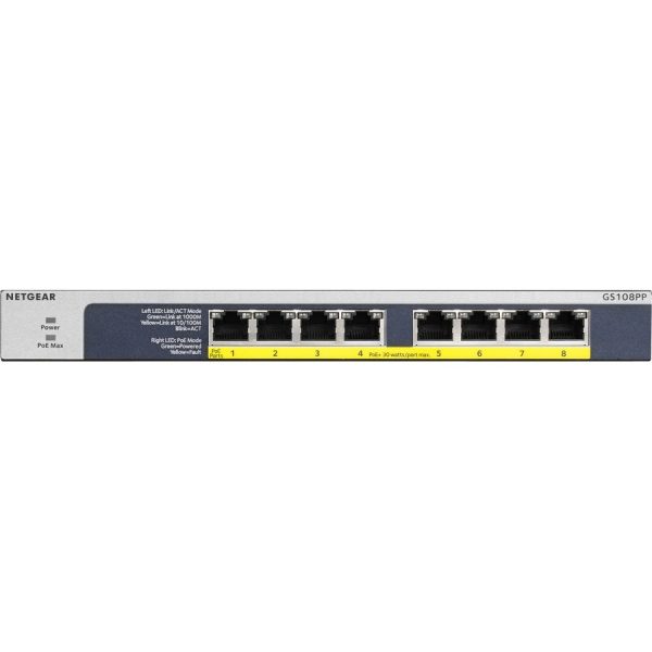 Netgear 8-port Gigabit Ethernet PoE+ Unmanaged Switch (GS108PP) - Image 3