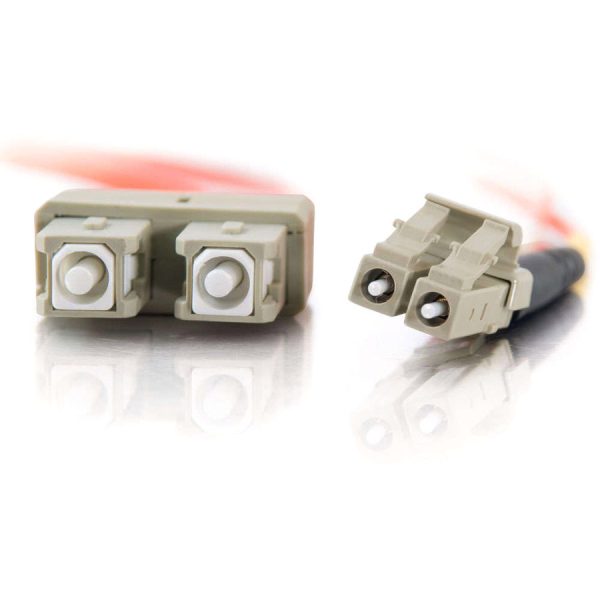 C2G 2m LC-SC 62.5/125 Duplex Multimode OM1 Fiber Cable - Orange - 6ft - Image 3
