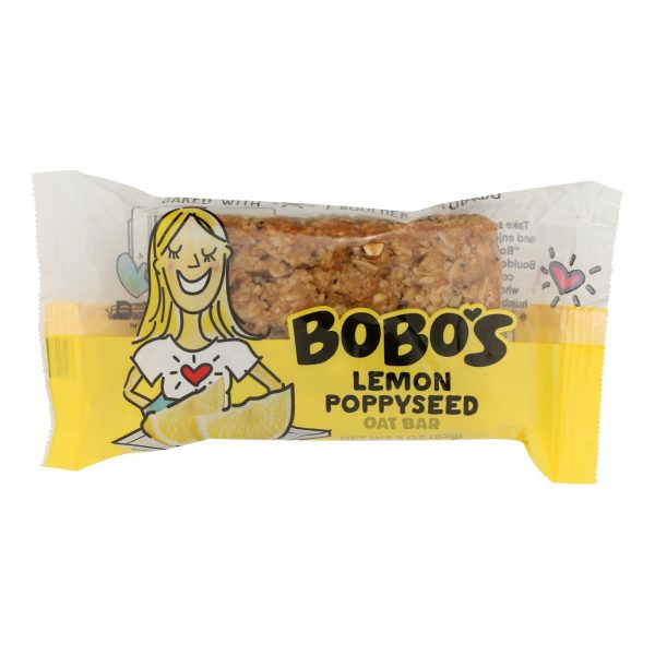 Bobo's Oat Bars - All Natural - Gluten Free - Lemon Poppyseed - 3 oz Bars - Case of 12 - Image 3