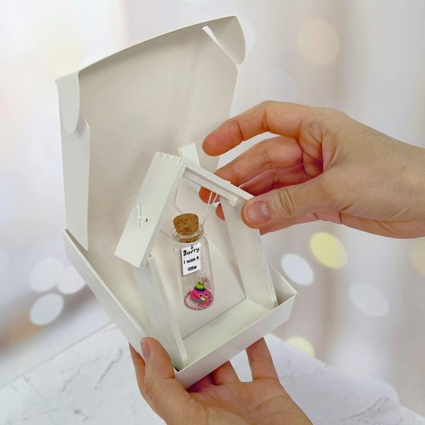 I'm Sorry Gifts for Her and Him   Personalised Apology Gift   Cute Poop in a Jar and Sorry Card   Forgive Me Present Idea (in White Wood Frame Sorry I was a little   Rainbow Poop) - Image 5