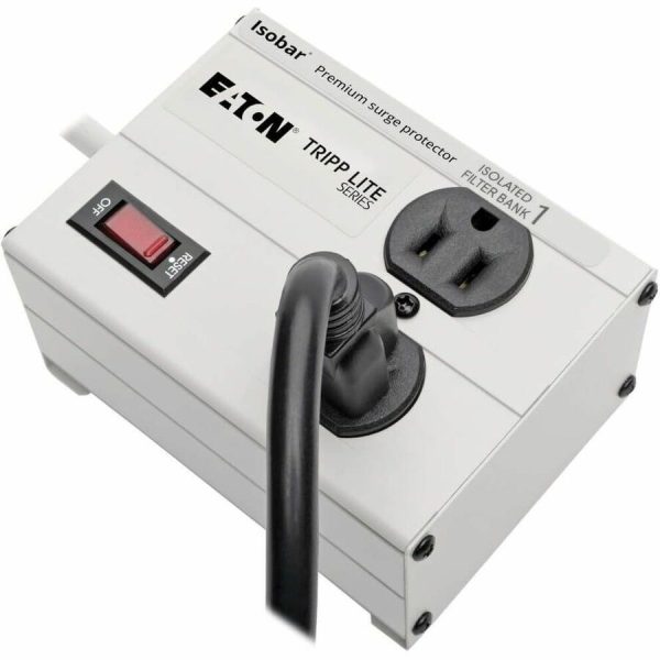 Eaton Tripp Lite Series Isobar 2-Outlet Surge Protector, 6 ft. Cord with Right-Angle Plug, 1410 Joules, Metal Housing - Image 5