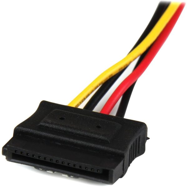 StarTech.com 12in LP4 to 2x Latching SATA Power Y Cable Splitter Adapter - 4 Pin Molex to Dual SATA - Image 3