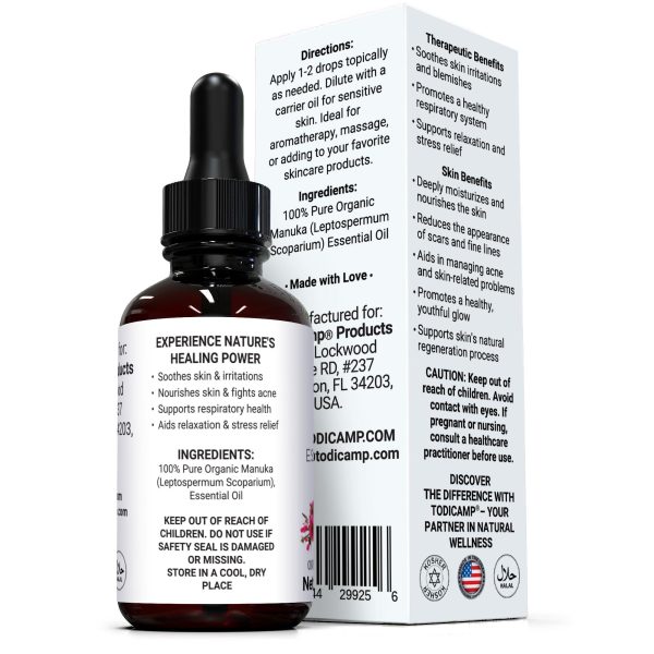 100% Pure Manuka Oil from New Zealand | Therapeutic Grade Essential Oil for Wound Care Skin Soothing Nail & Scalp Health | Organic Undiluted Cold Pressed Manuka for Face Hair & Body - Image 2