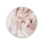 Coasters for Drinks Set of 2 Pieces Absorbent Ceramic Coasters with Cork Base ﻿Marble Rose Gold Texture Coffee Coaster Great Gift for Table Housewarming Birthday Kitchen Home Decor