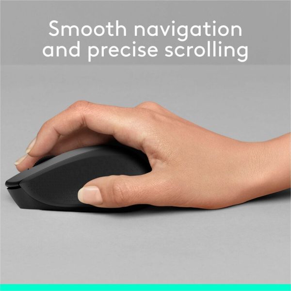 Logitech M330 SILENT PLUS Wireless Mouse, 2.4GHz with USB Receiver, Optical Tracking, Quiet & Lightweight, Black - Image 4