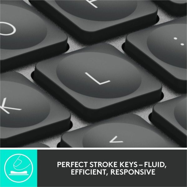 Logitech MX Keys Wireless Illuminated Keyboard for Business, Quiet Perfect-Stroke Keys, Logi Bolt Technology - Graphite - Image 4