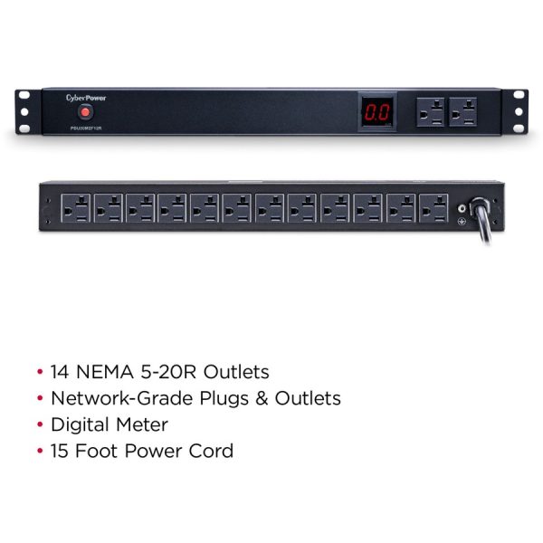 CyberPower PDU20M2F12R 100 - 125 VAC 20A Metered PDU - Image 3