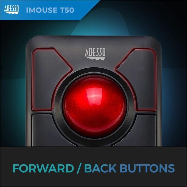 Adesso iMouse T50 - Wireless Programmable Ergonomic Trackball Mouse - Image 4