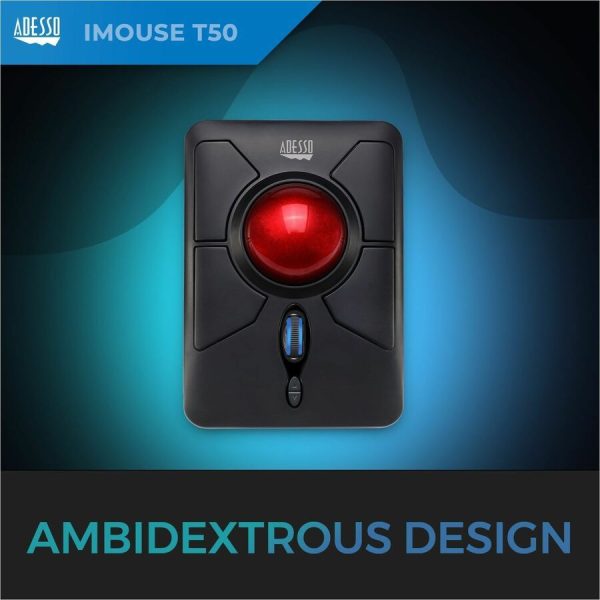Adesso iMouse T50 - Wireless Programmable Ergonomic Trackball Mouse - Image 7