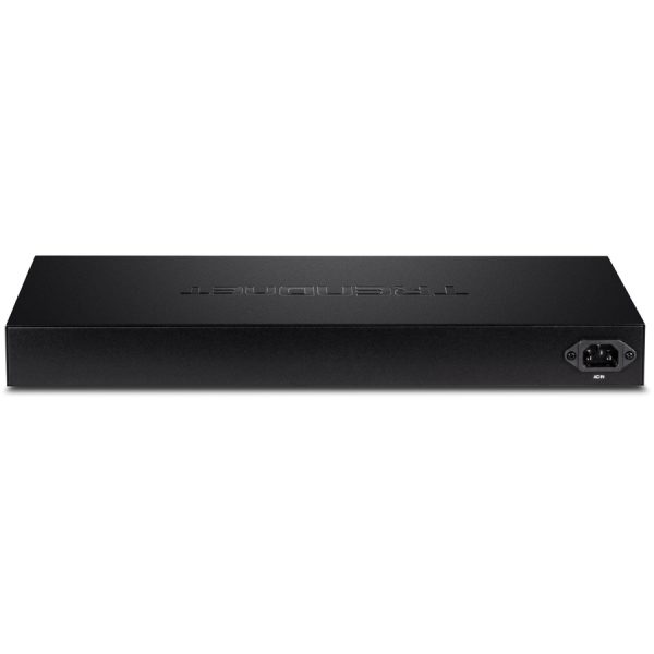 TRENDnet 28-Port Web Smart PoE+ Switch; 24 x Gigabit PoE+ Ports; 4 x Shared Gigabit Ports (RJ-45 or SFP); VLAN; QoS; LACP; IPv6 Support; 370W PoE Power Budget; Lifetime Protection; TPE-5028WS - Image 6
