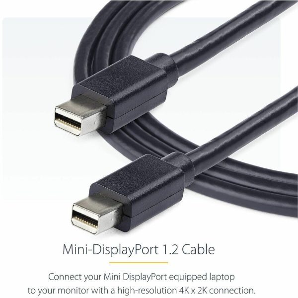 StarTech.com 3ft (1m) Mini DisplayPort Cable, 4K x 2K Ultra HD Video, Mini DisplayPort 1.2 Cable, Mini DP Cable for Monitor, mDP Cord, M/M - Image 3
