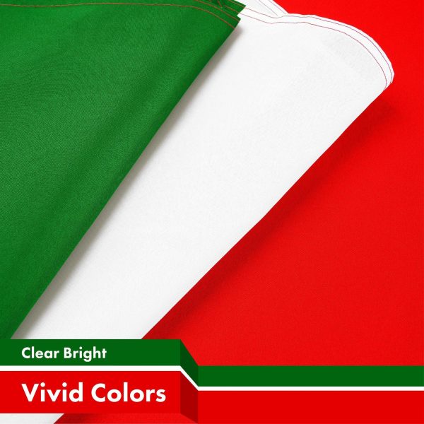 G128 Italy Italian Flag | 3x5 Ft | LiteWeave Pro Series Printed 150D Polyester, 4 Corner Brass Grommets | Country Flag, Vibrant Colors, Perfect For Balcony, More Durable Than 100D 75D Polyester - Image 3