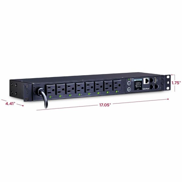 CyberPower PDU81001 100 - 120 VAC 15A Switched Metered-by-Outlet PDU - Image 3