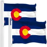 Colorado CO State Flag 3x5 Ft 2-Pack 150D Printed Polyester By G128