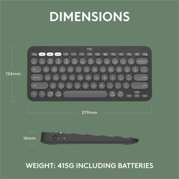 Logitech Pebble Keys 2 K380s Multi-device Bluetooth Wireless Keyboard - Image 9