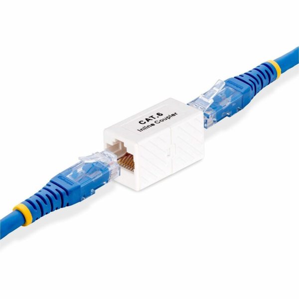 StarTech.com RJ45 Coupler, Inline Cat6 Coupler, Female to Female (F/F) T568 Connector, Unshielded Ethernet Cable Extension - Image 4