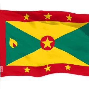 G128 Grenada Grenadian Flag | 3x5 Ft | LiteWeave Pro Series Printed 150D Polyester | Country Flag, Indoor/Outdoor, Vibrant Colors, Brass Grommets, Thicker and More Durable Than 100D 75D Polyester