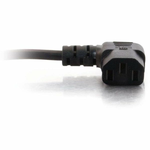 C2G Universal Power Cord - Right Angle - 18 AWG - NEMA 5-15P to IEC320C13R - Image 4