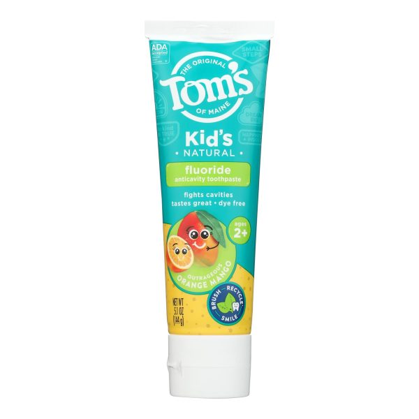 Tom's Of Maine - Tp Kids Orng Mango Ac Fluo - Case of 6-5.1 OZ