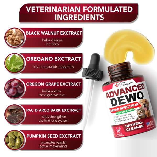 Cats & Dogs Natural Broad Spectrum Drops   Liquid Herbal Medicine   Helps Remove Toxins   Supplement Drops   All Breeds and Sizes   Non GMO   Made in USA - Image 2
