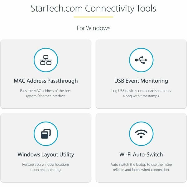 StarTech.com USB-C Multiport Adapter, HDMI/VGA, 4K 60Hz, 3-Port USB Hub, 100W PD Pass-Through, GbE, Mini Docking Station, 1ft/30cm Cable - Image 7