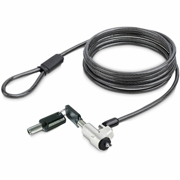 StarTech.com Laptop Cable Lock 6Ft Compatible w/ Noble Wedge®, Anti-Theft Keyed Lock, Security Cable Lock, Steel Cable Lock For Laptop