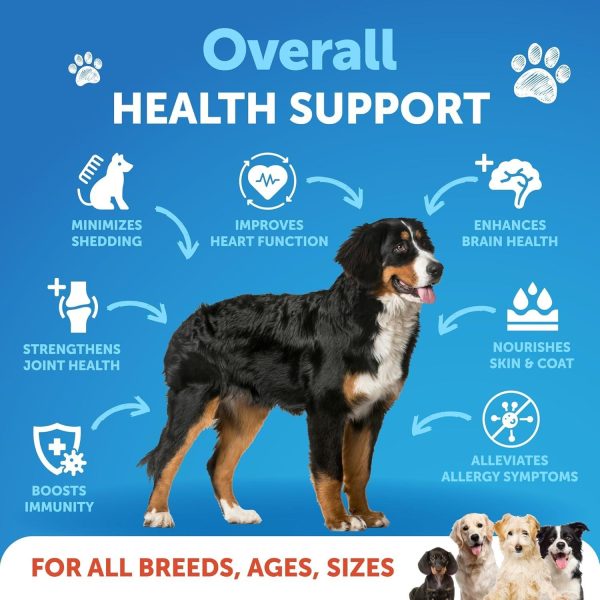 Omega 3 Fish Oil for Dogs   Better Than Salmon Oil   Skin and Coat Defense Liquid Supplement for Allergy Relief   High EPA & DHA for Shedding Mobility Itching Joint & Bone Health Support   8 FL OZ - Image 2