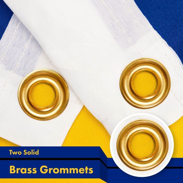 G128 Combo Pack: American USA Flag 3x5 Ft & Barbados Barbadian Flag 3x5 Ft | Both LiteWeave Pro Series Printed 150D Polyester, Brass Grommets - Image 3