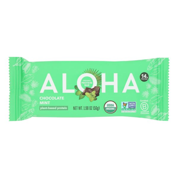 Aloha - Plt Protein Bar Chocolate Mint - Case of 12-1.98 OZ - Image 2