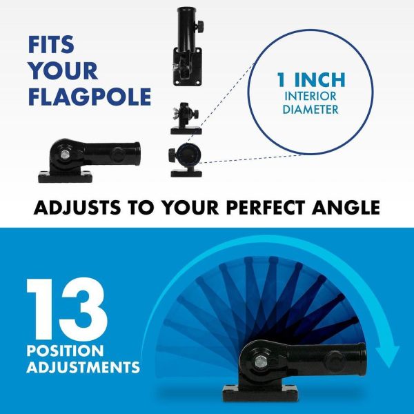 G128 Combo Pack: 6 Ft Tangle Free Spinning Flagpole (Black) & El Salvador Flag 3x5 Ft Printed 150D Polyester, Brass Grommets (Flag Included) Aluminum Flag Pole - Image 8