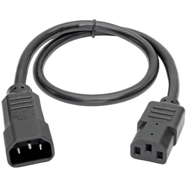 Eaton Tripp Lite Series PDU Power Cord, C13 to C14 - 10A, 250V, 18 AWG, 2 ft. (0.61 m), Black - Image 2