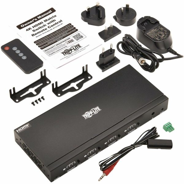 Eaton Tripp Lite Series 4x4 HDMI Matrix Switch/Splitter with Remote Control and Multi-Resolution Support, 4K 60 Hz, HDR, 4:4:4, TAA - Image 6