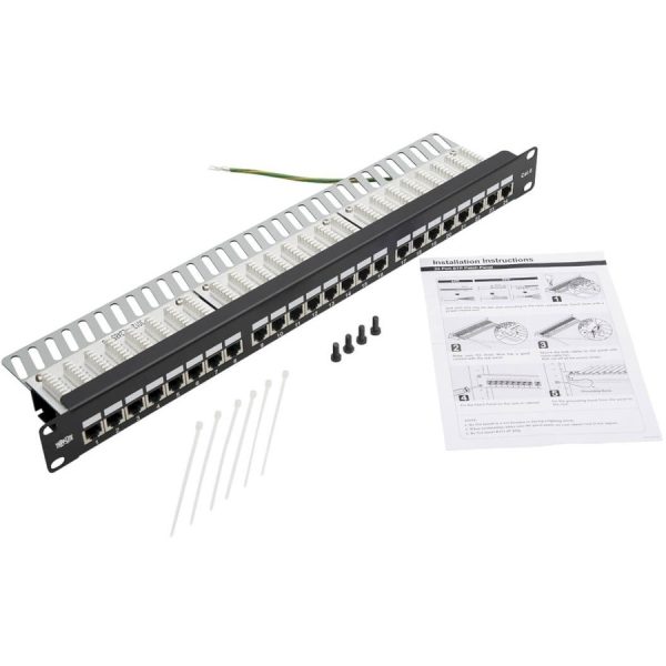 Eaton Tripp Lite Series Cat5e/Cat6 24-Port Patch Panel - Shielded, Krone IDC, 568B, RJ45 Ethernet, 1U, TAA - Image 6