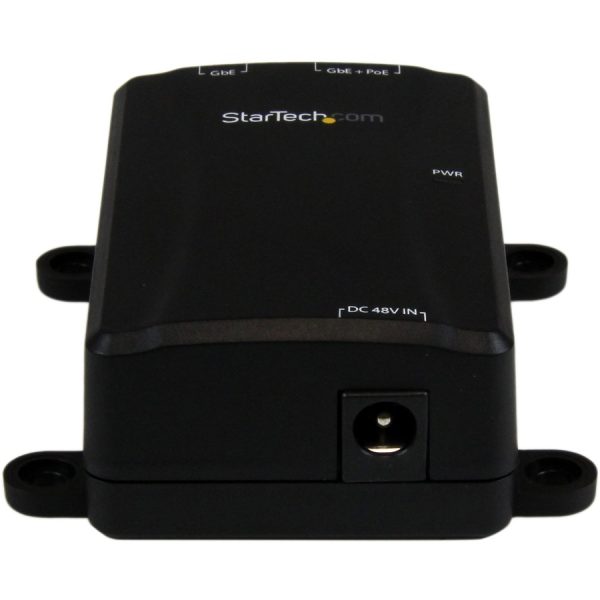 StarTech.com 1 Port Gigabit PoE Power over Ethernet Injector 48V / 30W - 802.3at / 802.3af - Wall-Mountable - Image 2