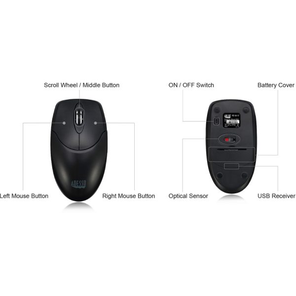 Adesso Antimicrobial Wireless Desktop Mouse - Image 2