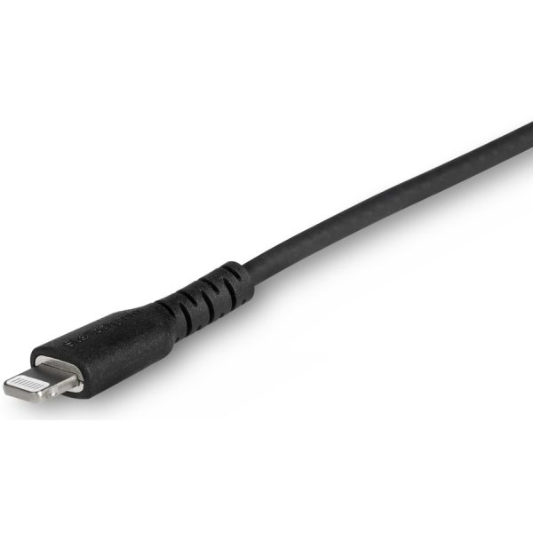 StarTech.com 3 foot/1m Durable Black USB-C to Lightning Cable, Rugged Heavy Duty Charging/Sync Cable for Apple iPhone/iPad MFi Certified - Image 3