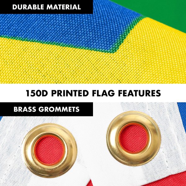 G128 Combo Pack: 6 Ft Tangle Free Aluminum Spinning Flagpole (Black) & South Sudan South Sudanese Flag 3x5 Ft, LiteWeave Pro Series Printed 150D Polyester | Pole with Flag Included - Image 4