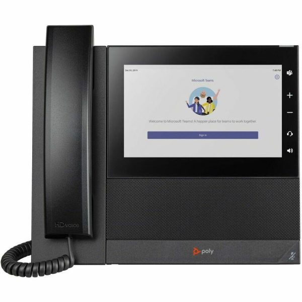 Poly CCX 600 IP Phone - Corded - Corded/Cordless - Wi-Fi, Bluetooth - Desktop - Black - Image 2