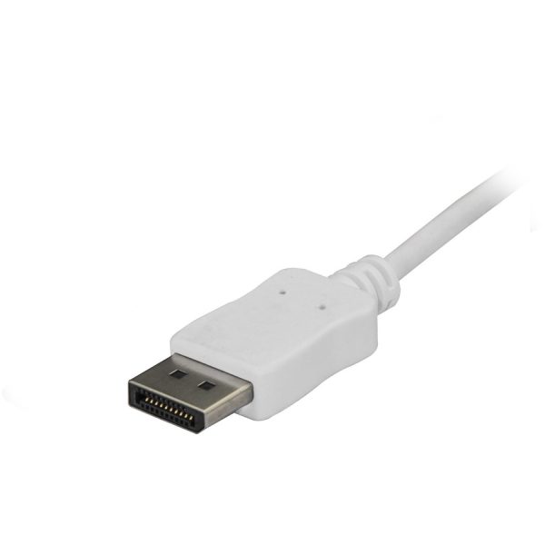 StarTech.com 6ft/1.8m USB C to DisplayPort 1.2 Cable 4K 60Hz - USB Type-C to DP Video Adapter Monitor Cable HBR2 - TB3 Compatible - White - Image 3