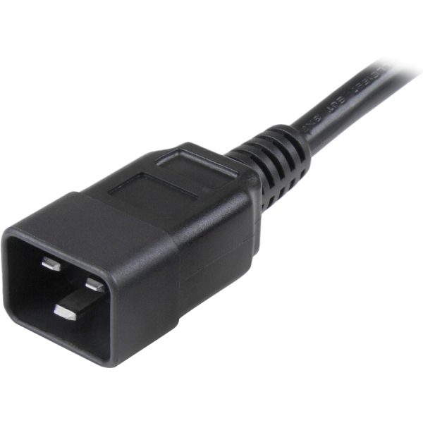 StarTech.com 3 ft Heavy Duty 14 AWG Computer Power Cord - C19 to C20 - Image 2